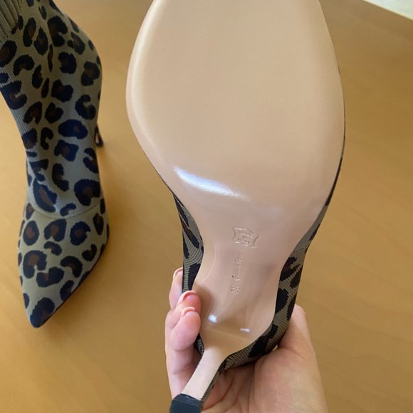 Gianvito Rossi Sauvage Leopard Knit Sock Boot - Picture 3 of 8